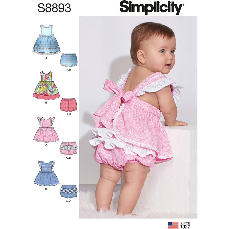 Pattern S8893 Babies' Pinafores