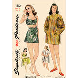 Simplicity Sewing Pattern S8932 Misses' Vintage Bikini Top, Shorts, Wrap, Skirt and Coat