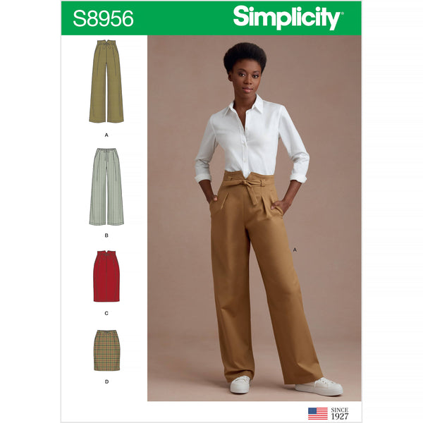 Simplicity Sewing Pattern S8956 Misses' Pants and Skirts