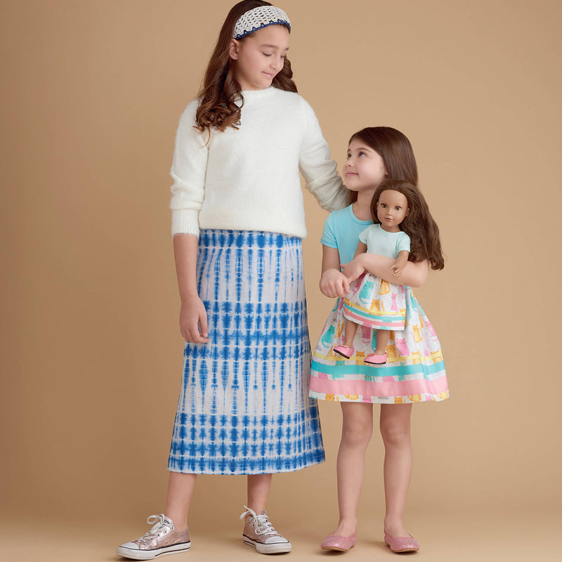 Simplicity Sewing Pattern S8961 Children's, Girls', and Dolls' Skirts