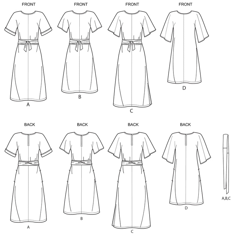 Simplicity Sewing Pattern S8981 Misses' Front Tie Dresses