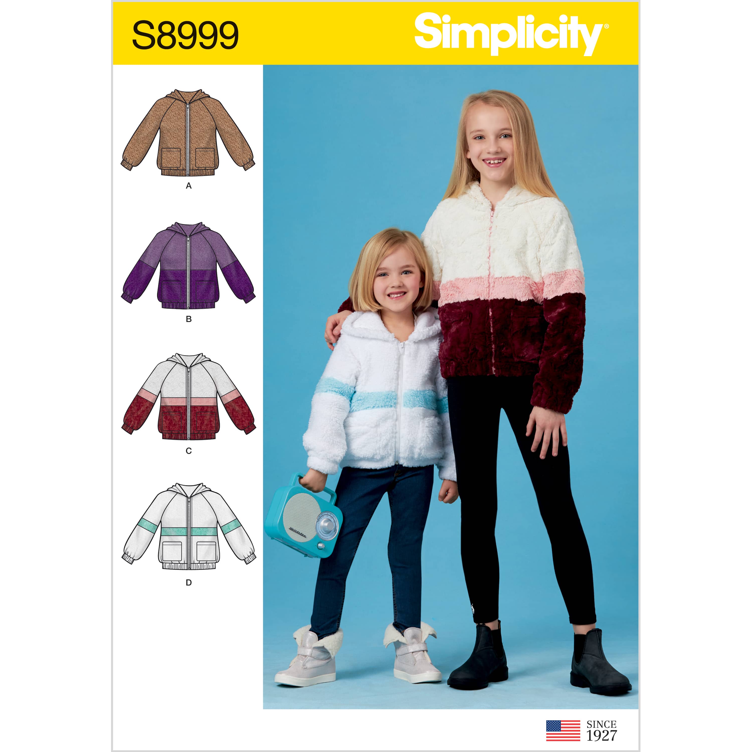 Simplicity Sewing Pattern S8999 Children's and Girls' Knit Hooded Jack ...