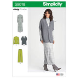 Simplicity Sewing Pattern S9018 Misses' Pants, Knit Vest, Dress or Top