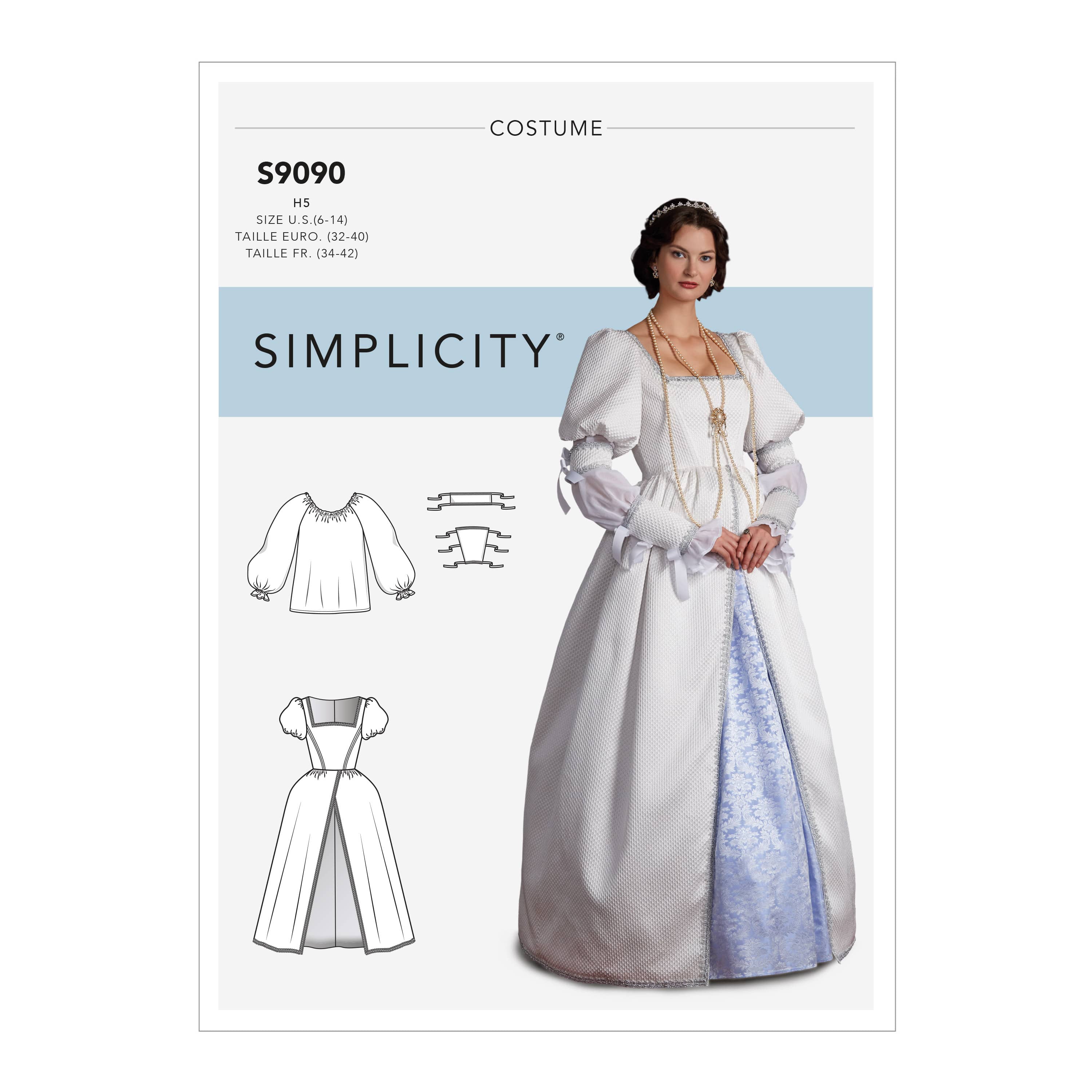 Simplicity Sewing Pattern S9090 Misses' Historical Costume – Lullabee ...