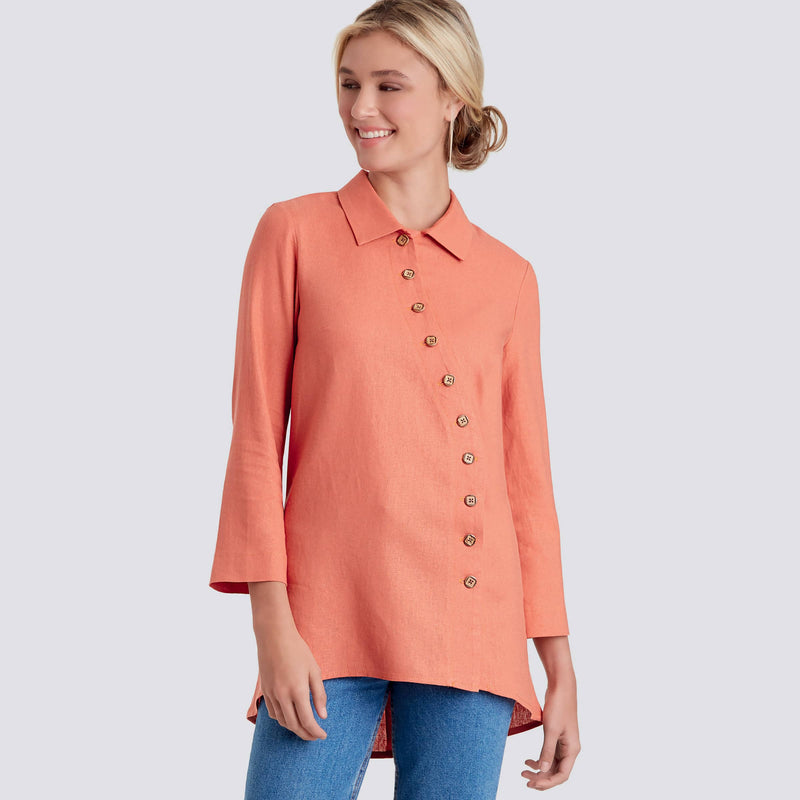 Simplicity Sewing Pattern S9106 Misses' & Women's Button Front Shirt