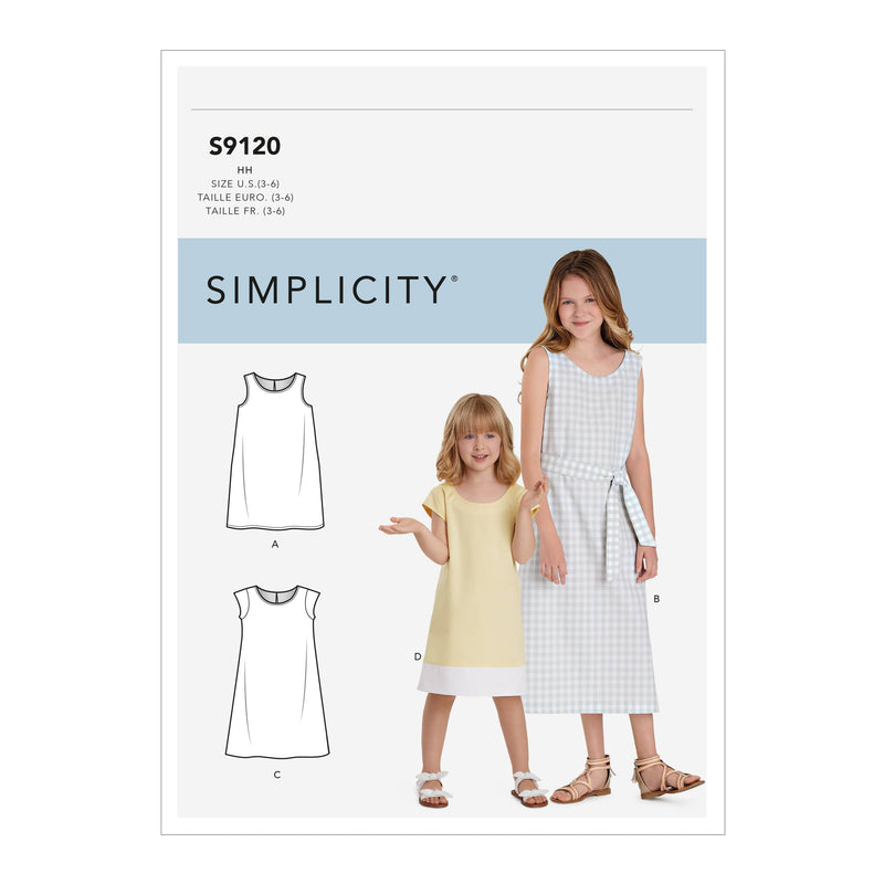 Simplicity Sewing Pattern S9120 Children's & Girls' Dresses