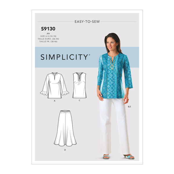 Simplicity Sewing Pattern S9130 Misses' & Women's Tops & Bottoms