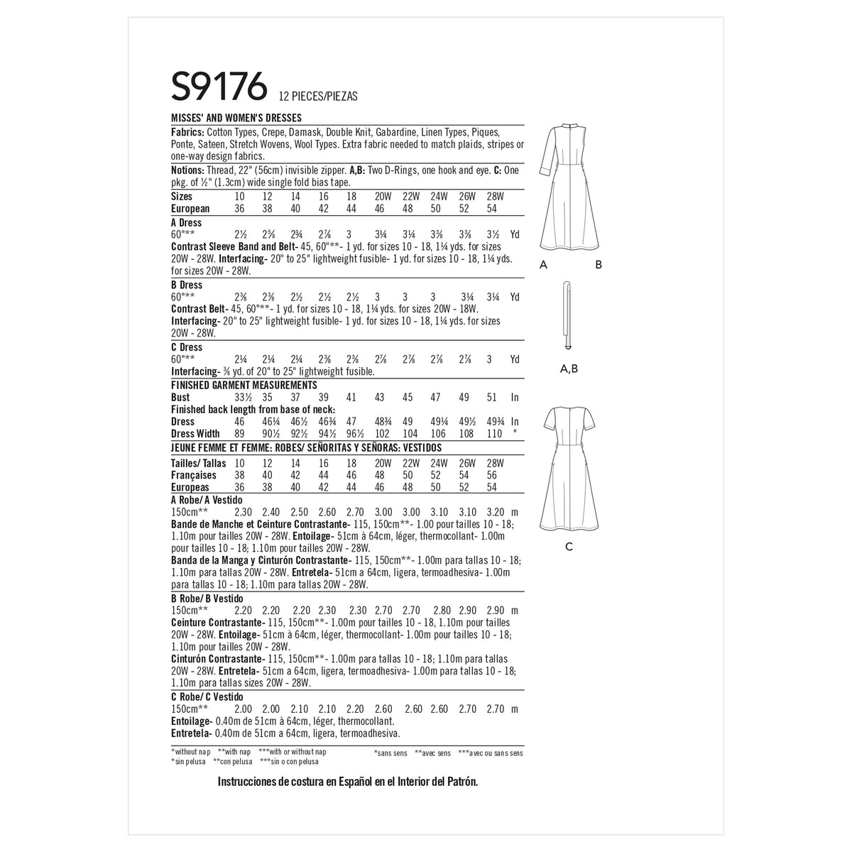 Simplicity Sewing Pattern S9176 Misses' & Women's Dresses
