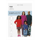 Simplicity Sewing Pattern S9202 Misses'/Men's/Children's/Boys'/Girls' T-Shirt, Shorts and Pants