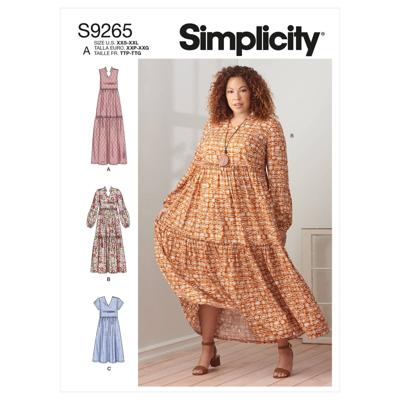 Simplicity Sewing Pattern S9265 Misses' & Women's Tiered Dresses