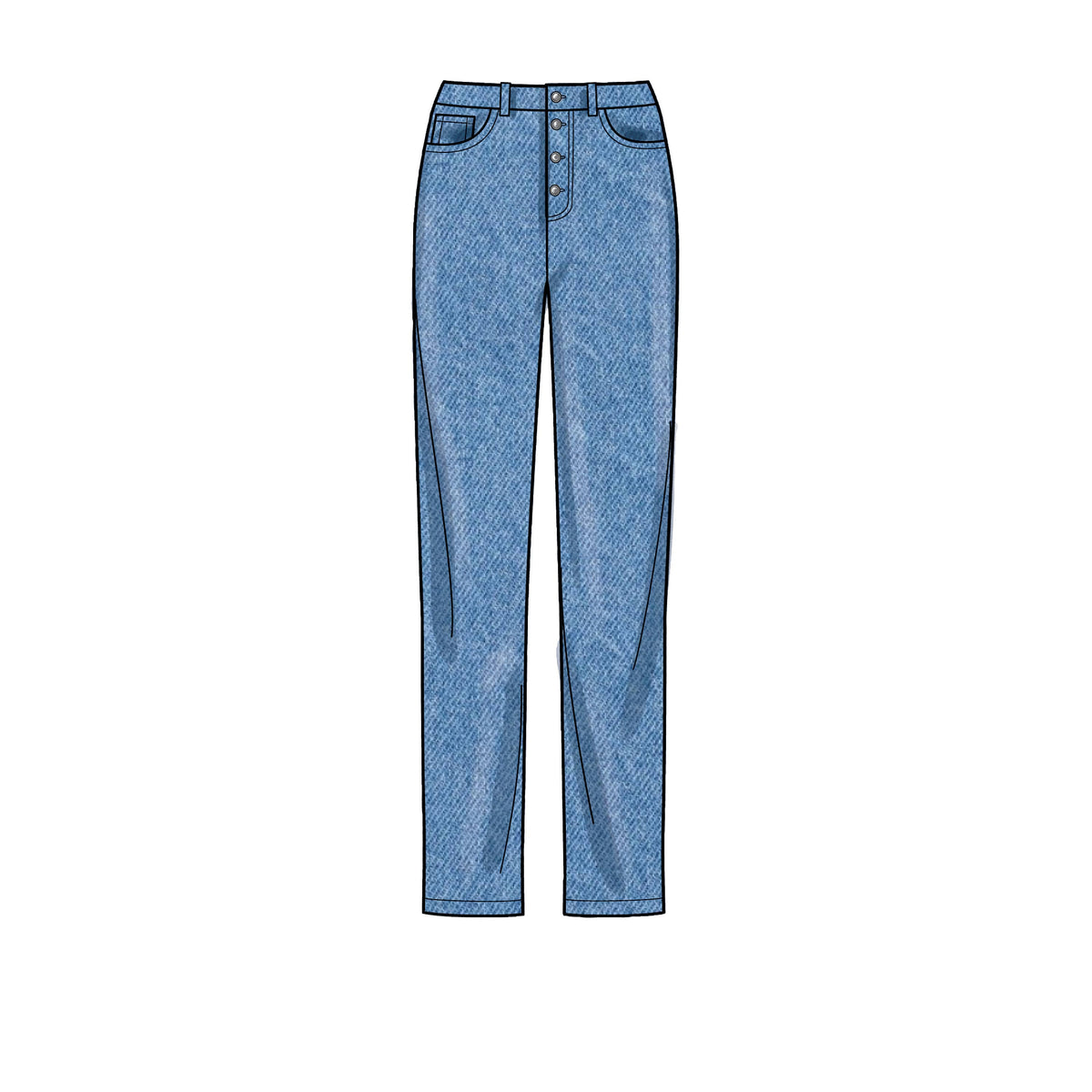 Simplicity Sewing Pattern S9266 Misses' & Women's Vintage Jeans With Front Buttons Or Zipper