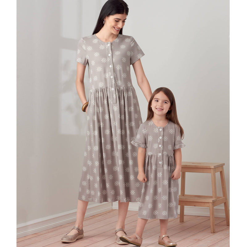 S9454, Simplicity Sewing Pattern Children's & Misses' Dress and Top