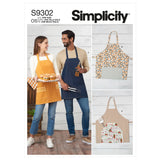 Simplicity Sewing Pattern S9302 Unisex Aprons