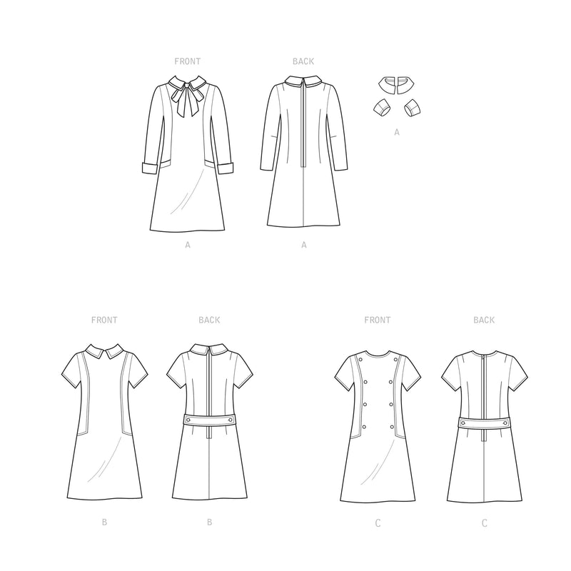 Simplicity Sewing Pattern S9371 Misses' and Women's Dress with Collar, Lullabee Fabrics Simplicity Sewing Pattern S9371 Misses' and Women's Dress with Collar, Lullabee Fabrics