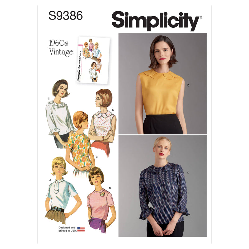 Simplicity Sewing Pattern S9386 Misses' Set of Blouses