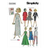 Simplicity Sewing Pattern S9396 Vintage Doll Clothes for 11-1/2" Doll