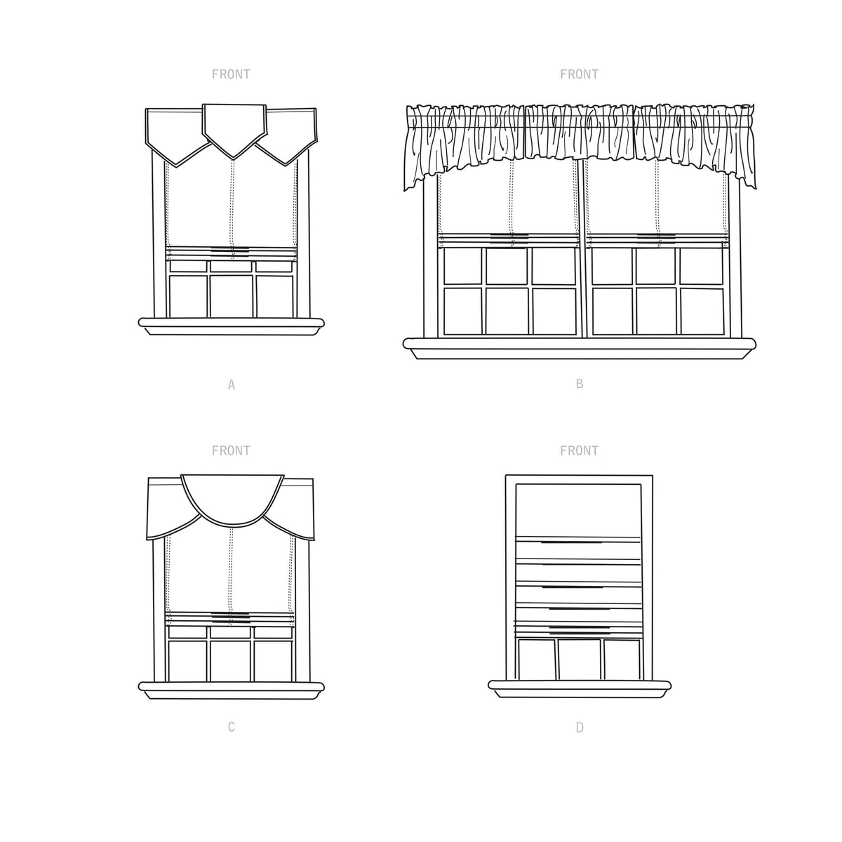 Simplicity Sewing Pattern S9399 Roman Shades and Valances