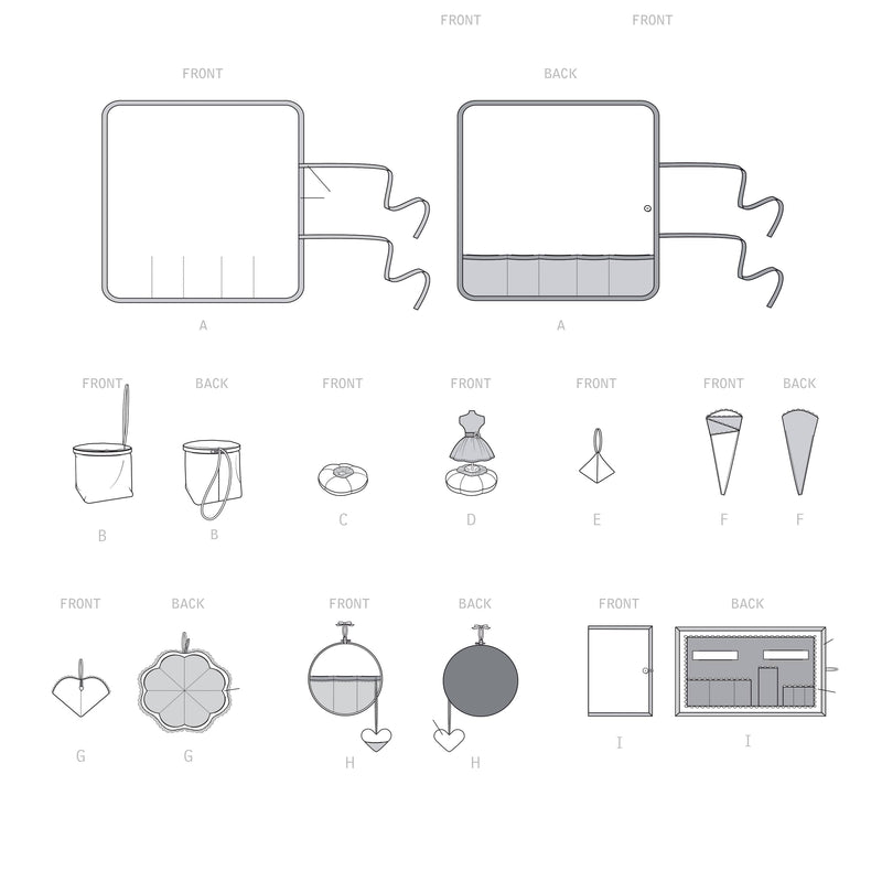 Simplicity Sewing Pattern S9404 Sewing Room Accessories