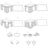 Simplicity Sewing Pattern S9446 Pet Crate Covers in Three Sizes and Accessories