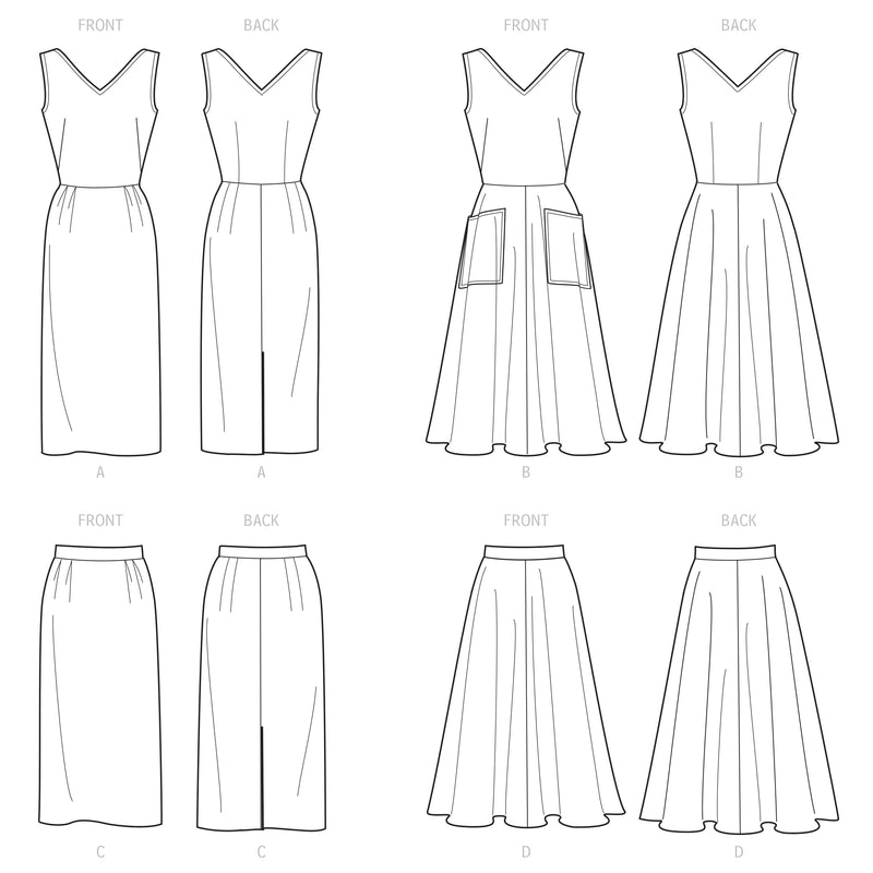 Simplicity Sewing Pattern S9449 Misses' Dress, Jumper and Skirts