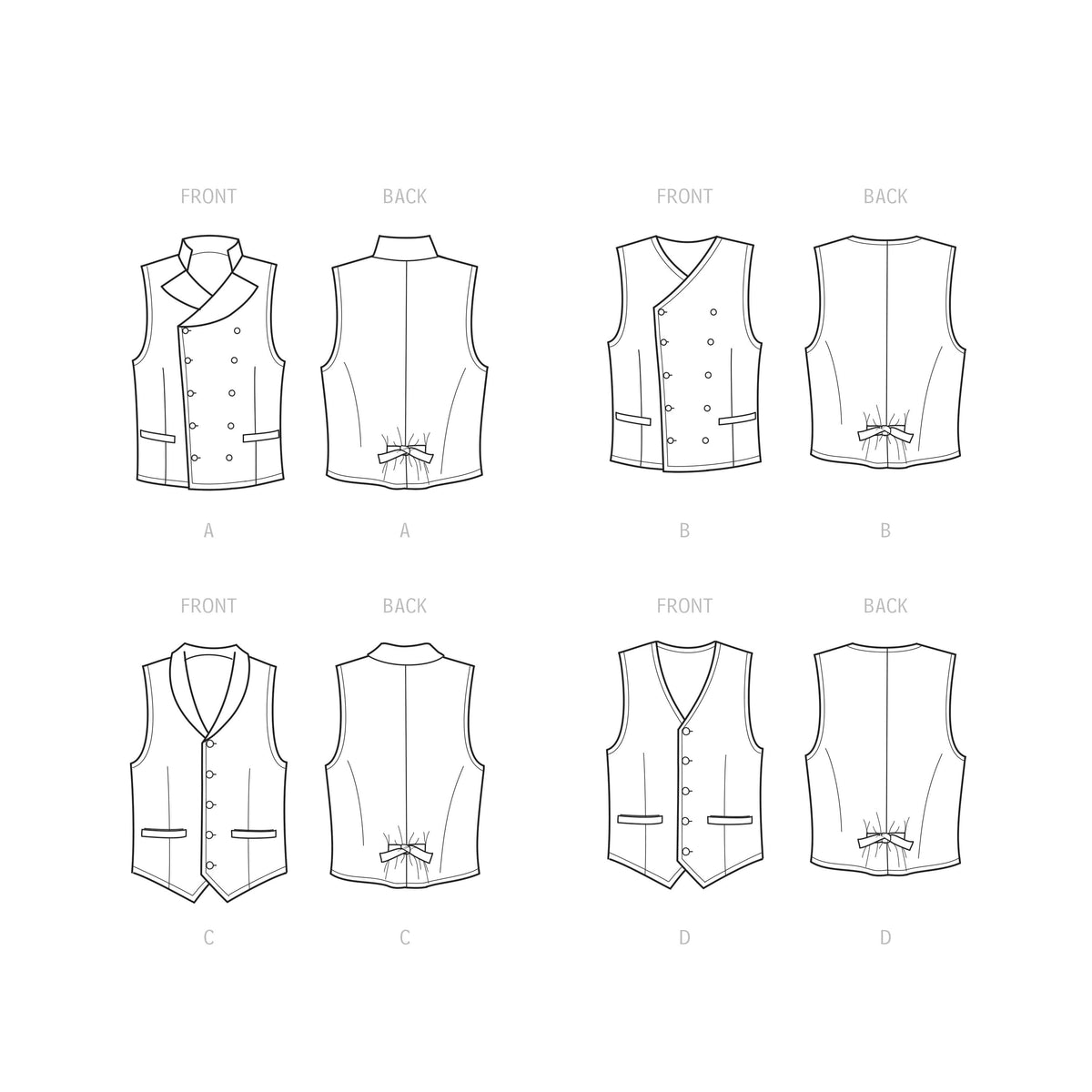 Simplicity Sewing Pattern S9457 Men's Vests