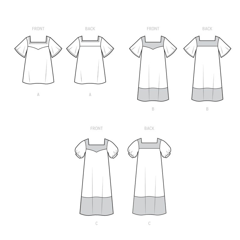 Simplicity Sewing Pattern S9477 Misses' Top and Dresses