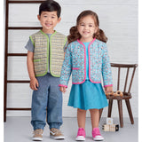 Simplicity Sewing Pattern S9485 Toddlers' Knit Top, Jacket, Vest, Skirt and Pants