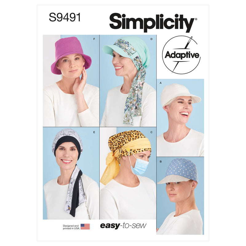 Simplicity Sewing Pattern S9491 Chemo Head Coverings