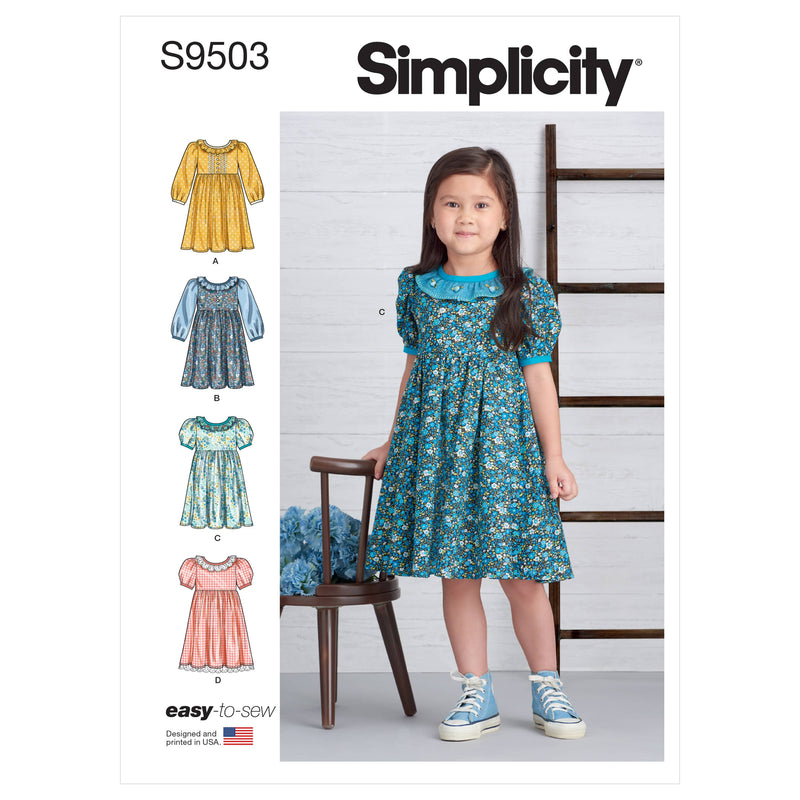 Simplicity Sewing Pattern S9503 Children's Dresses