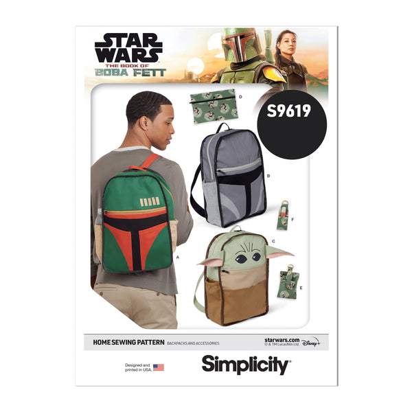 Simplicity Disney Star Wars Backpacks and Accessories Sewwing Pattern S9619