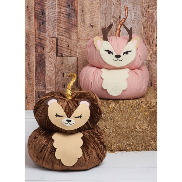 Simplicity Plush Pumpkin Animals Sewwing Pattern S9622