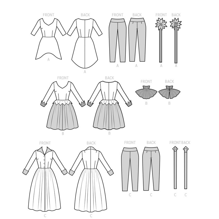 Simplicity Misses Costumes by Theresa Laquey Sewwing Pattern S9632
