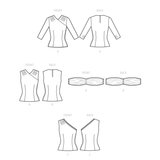 Simplicity Misses Vintage Blouses and Cummerbund Sewwing Pattern S9634