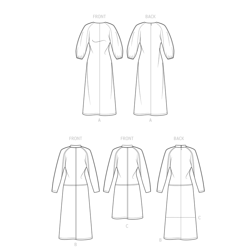 Simplicity Misses Dolman Sleeve Dresses Sewwing Pattern S9640