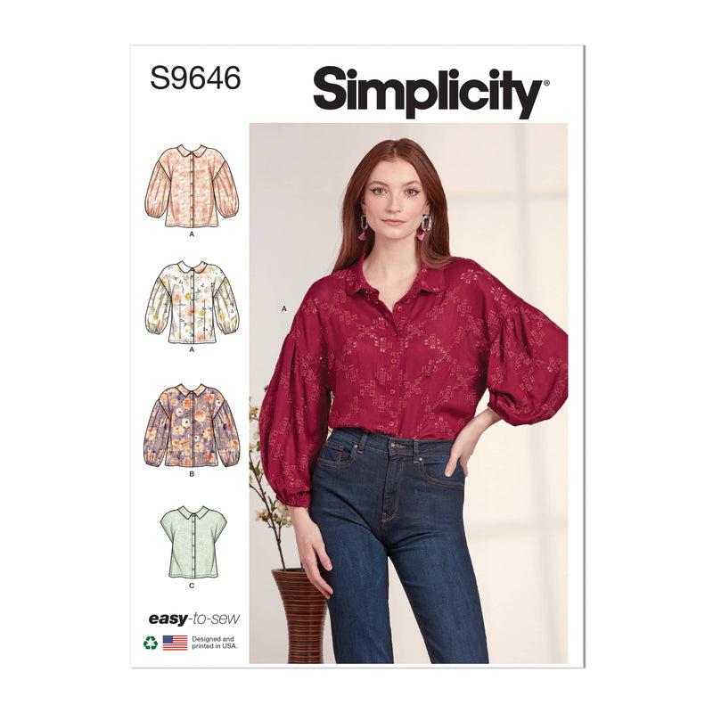 Simplicity Sewing Pattern S9469 Misses' Tops