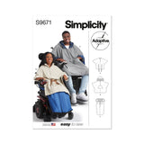 Simplicity Poncho with Detachable Hood and Wheelchair Blanket Sewing Pattern S9671A