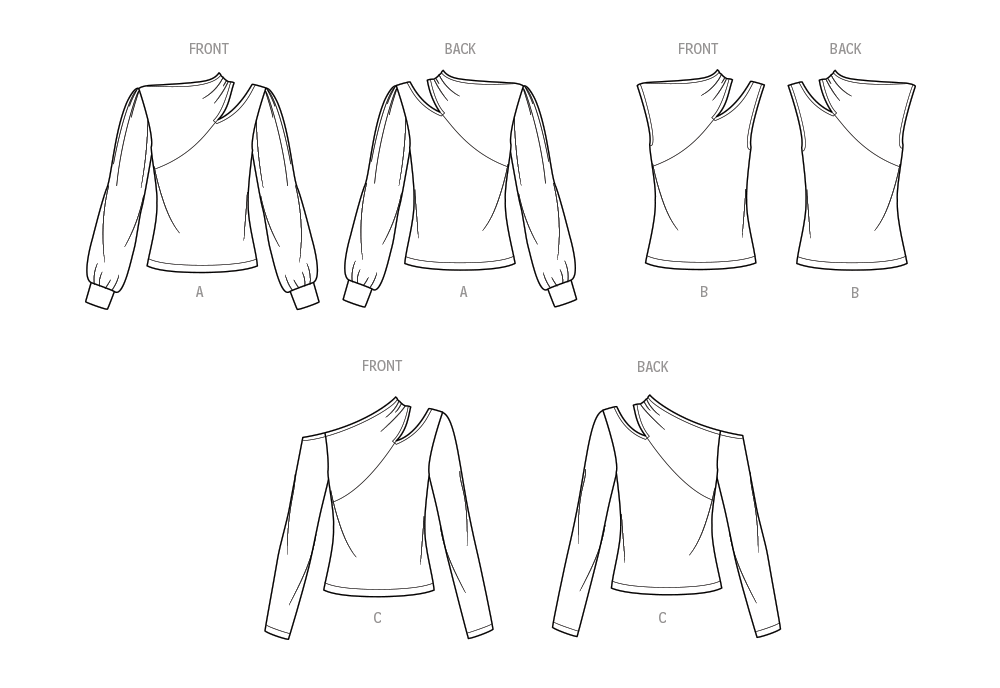 Simplicity Womens Knit Top with Sleeve Variations Sewing Pattern S9680