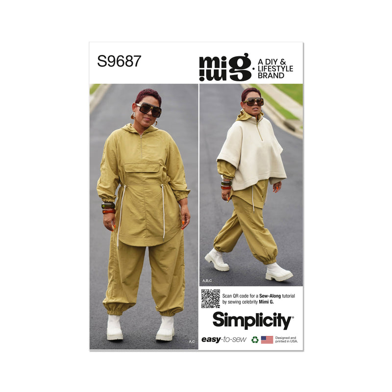 Simplicity Misses Jacket, Poncho and Pants by Mimi G Sewing Pattern S9687