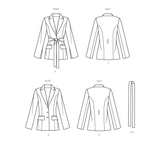 Simplicity Misses and Womens Jacket with Tie Belt Sewing Pattern S9688