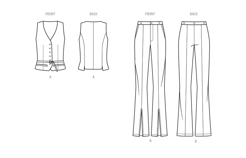 Simplicity Misses and Womens Vest and Pants Sewing Pattern S9689