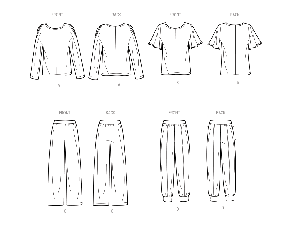 Simplicity Misses Tops and Pull-On Pants Sewing Pattern S9690