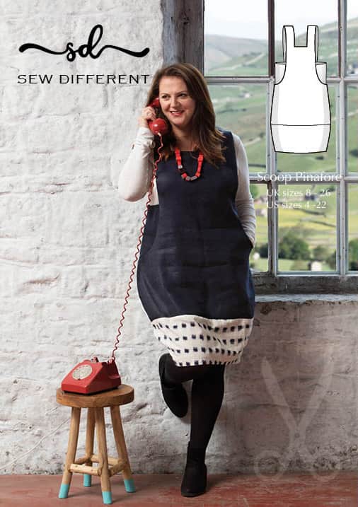 Scoop Pinafore Sewing Pattern Sew Different Dress Project Clothing Dressmaking New Fabric By Sew Different