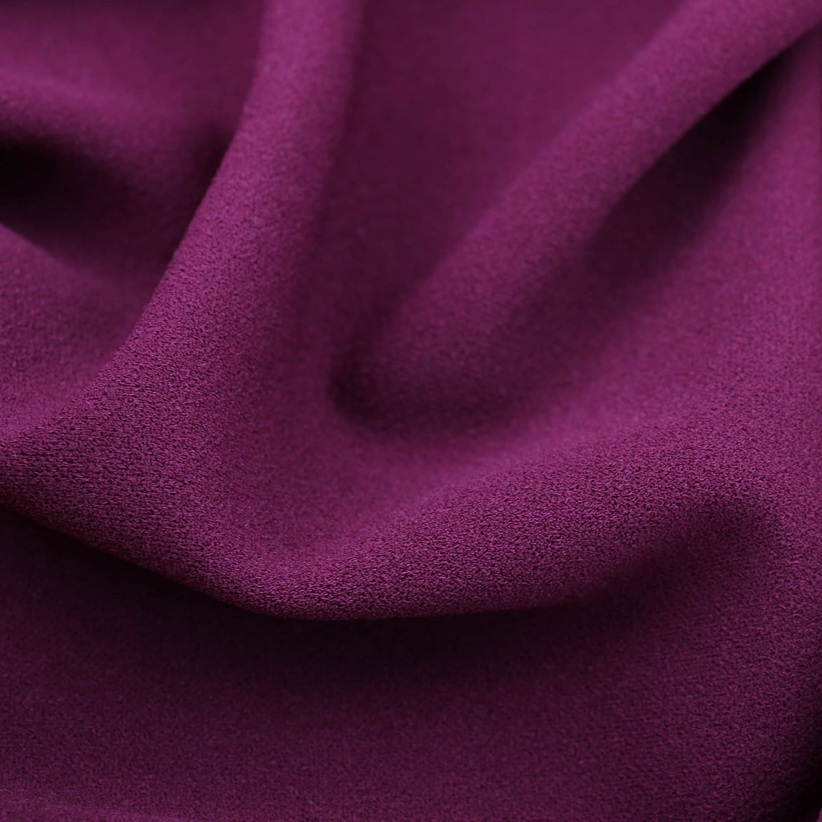 Medium weight stretch double jersey scuba crepe dress fabric Berry
