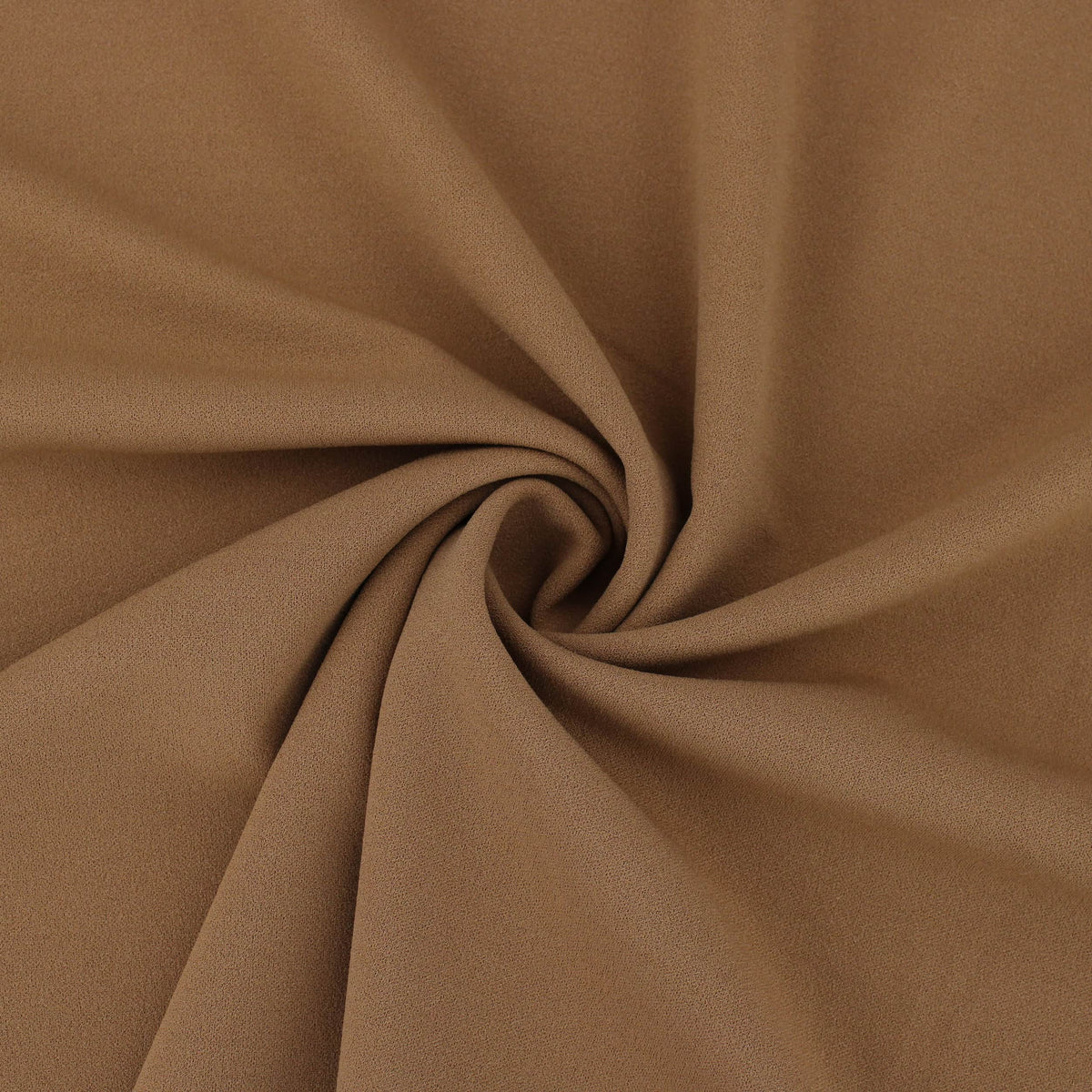 Medium weight stretch double jersey scuba crepe dress fabric Camel