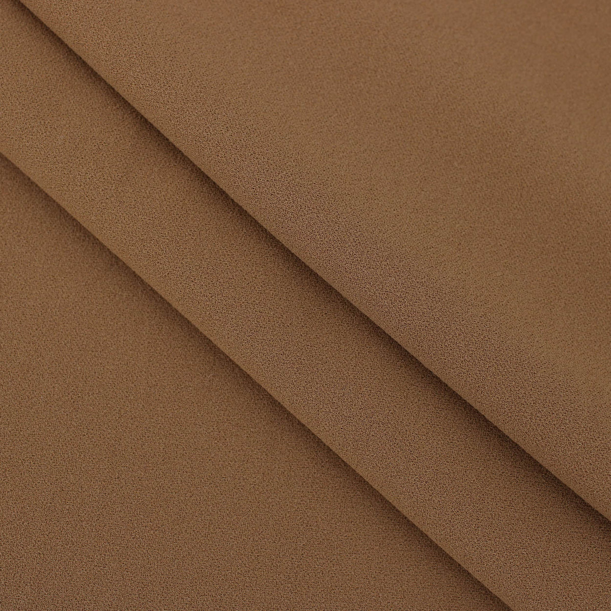Medium weight stretch double jersey scuba crepe dress fabric Camel