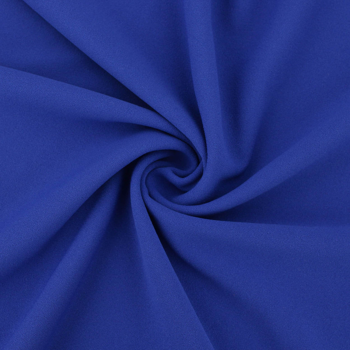 Medium weight stretch double jersey scuba crepe dress fabric Cobalt