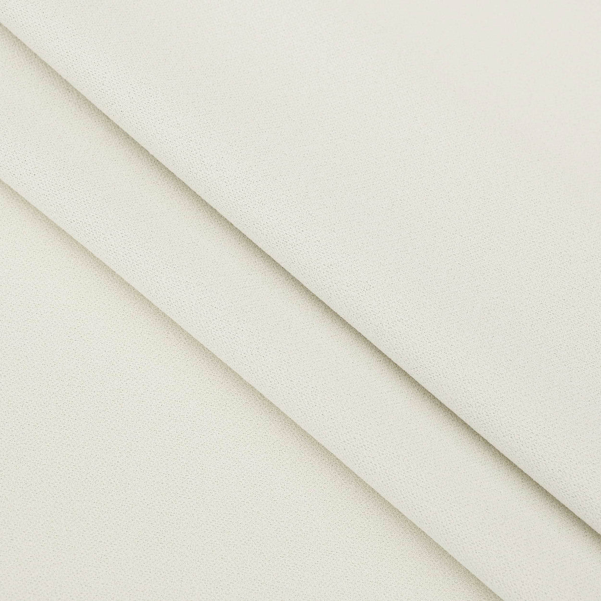 Medium weight stretch double jersey scuba crepe dress fabric Ivory