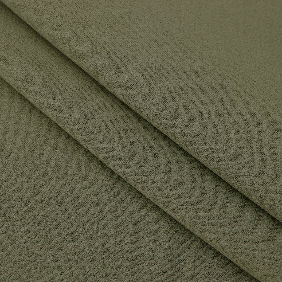 Medium weight stretch double jersey scuba crepe dress fabric Khaki Green