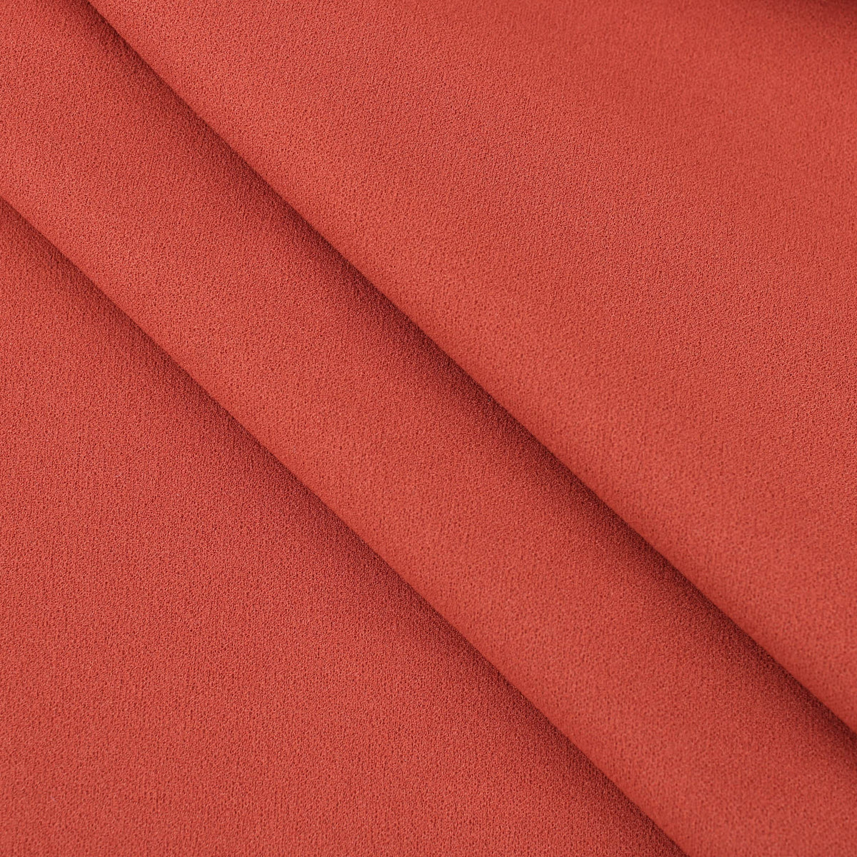 Medium weight stretch double jersey scuba crepe dress fabric Rust