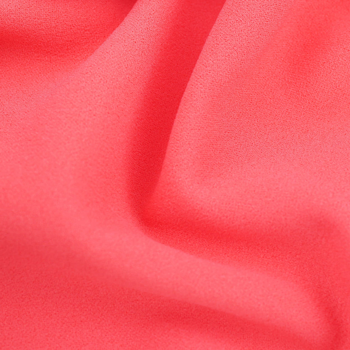Medium weight stretch double jersey scuba crepe dress fabric Soft Coral